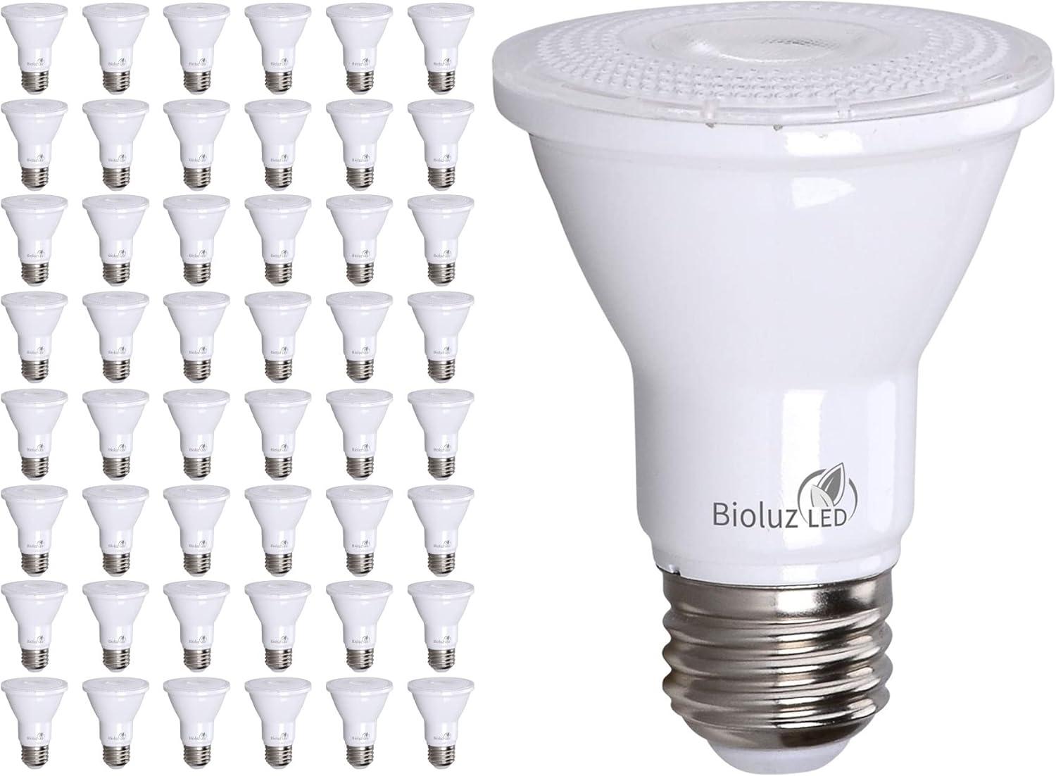4 Pack Bioluz LED PAR20 LED Bulb Dimmable Outdoor Indoor Spot Light 3000K Soft White UL Listed