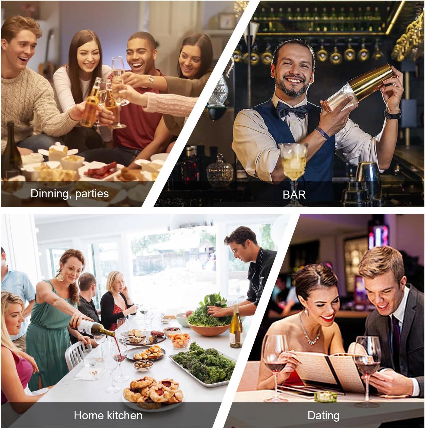 Electric Wine Opener, Automatic Corkscrews Wine Bottles Openers with Foil Cutter, Battery Operated Wine Bottles Openers for Wine Lovers in Home Kitchen Party Bar Outdoor - Black