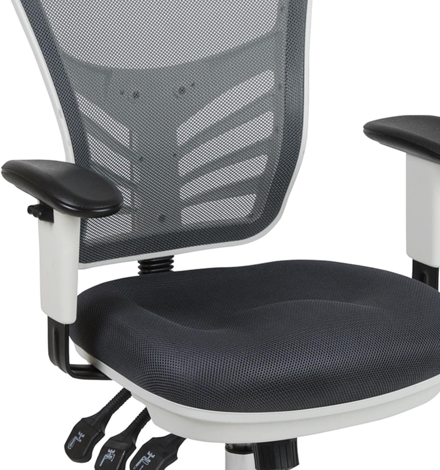 Flash Furniture Mid-Back Mesh Multifunction Executive Swivel Ergonomic Office Chair with Adjustable Arms