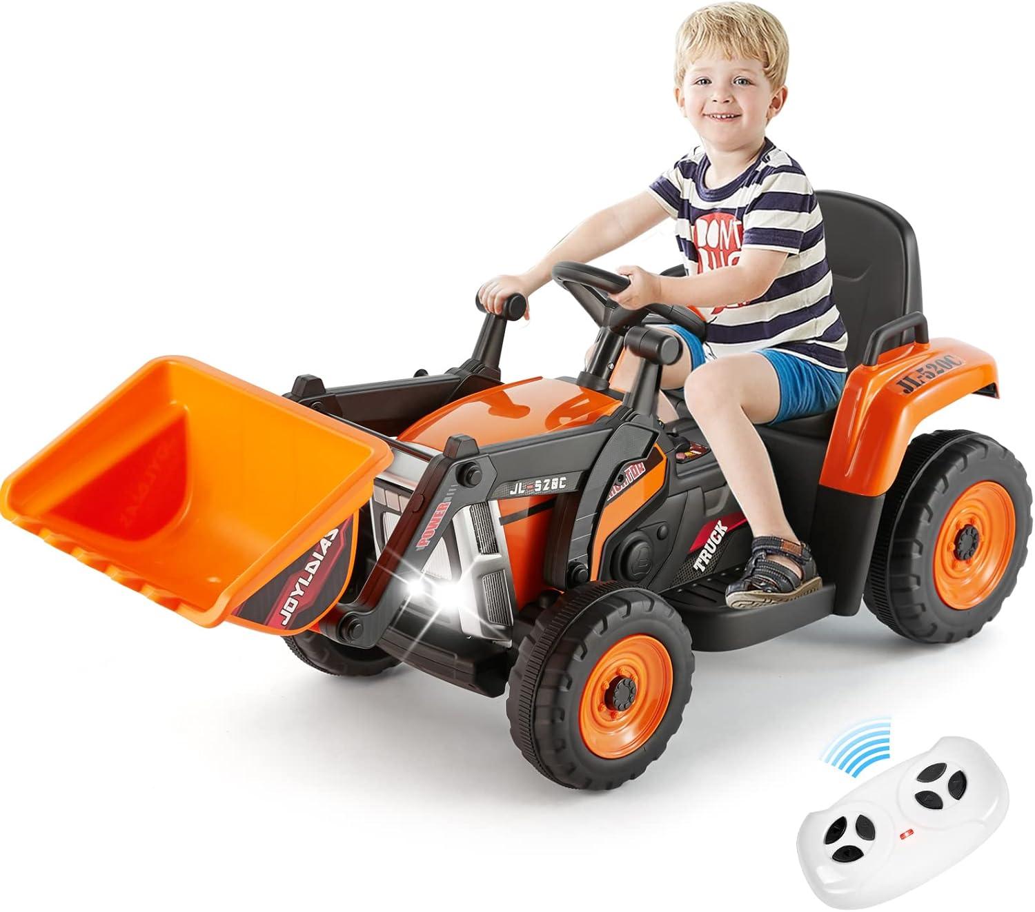 JOYLDIAS Joyldias 3 Speeds 12v Ride On Excavator , Electric Construction Vehicle For Kids Digger