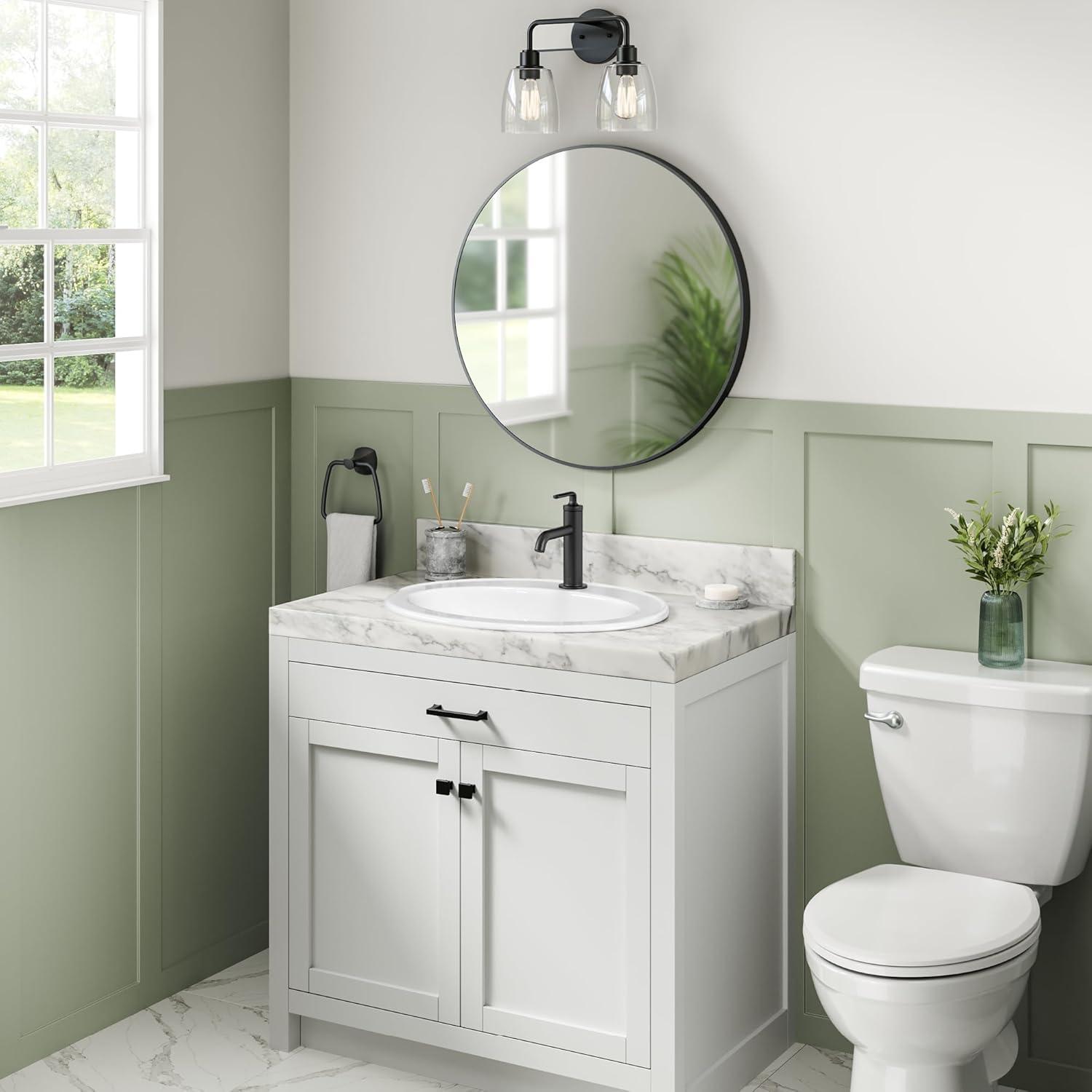 KRAUS Elavo. Rectangular Porcelain Ceramic Undermount Bathroom Sink In White With Overflow Drain, KCU-242