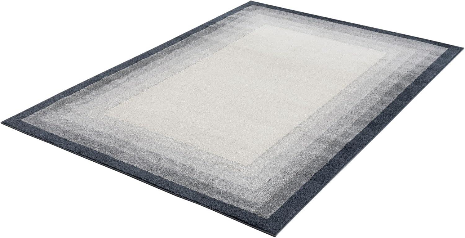 Abani Nuevo Collection Mid Century Modern 4' x 6' Cream Grey Faded Squares Area Rug