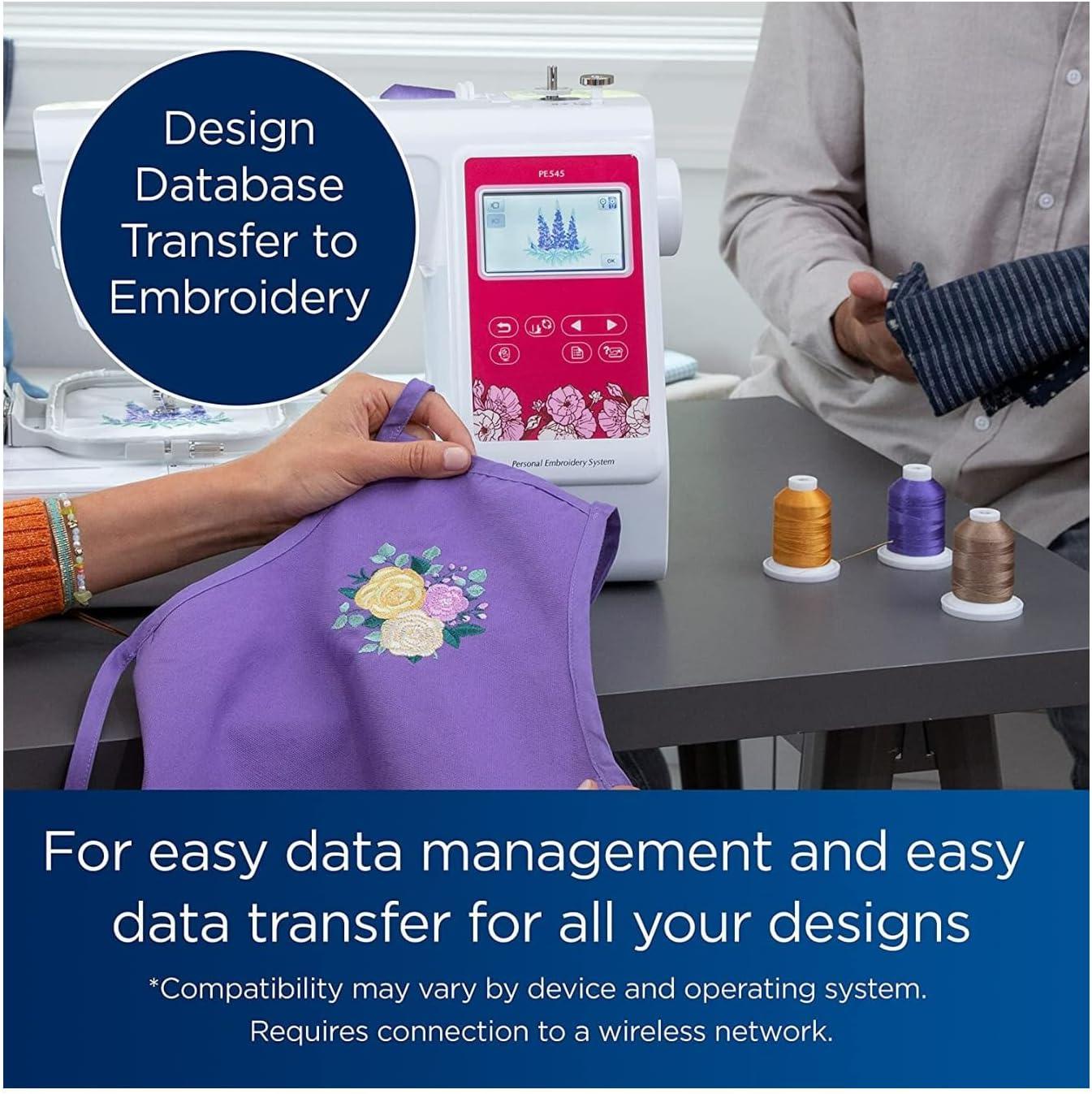 Brother Elite PE545 3.7-Inch Touch Display Embroidery Machine with Sewing Bundle