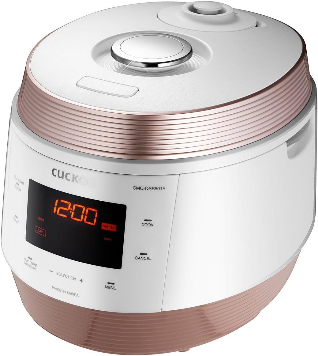 Cuckoo Electronics CUCKOO CMC-QSB501S 5QT Electric Pressure Cooker with 10 Menu Options and Stainless Steel Pot