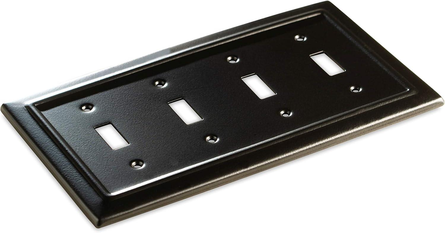 Architectural 4 - Gang Toggle Light Switch Standard Wall Plate