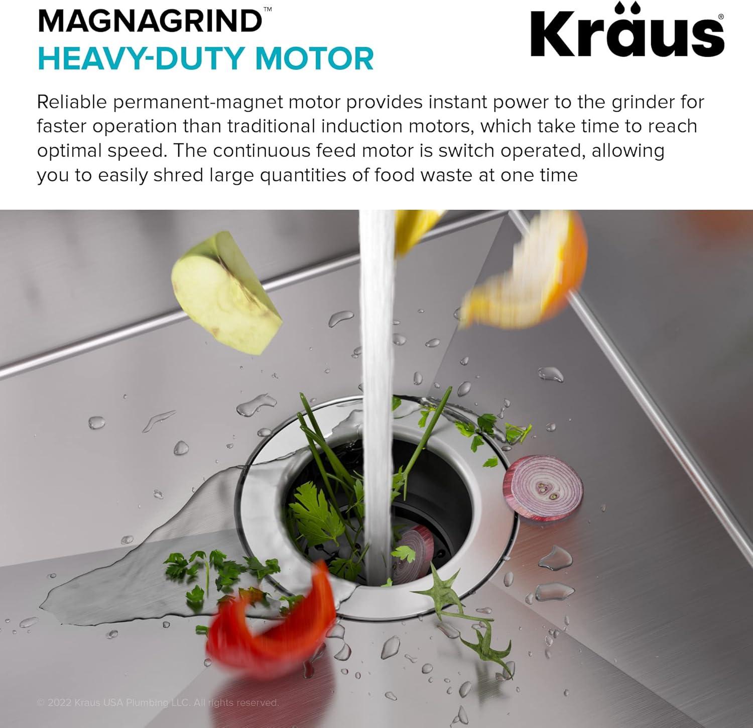 KRAUS Standard PRO™ Gauge Undermount Kitchen Sink with WasteGuard™ Garbage Disposal