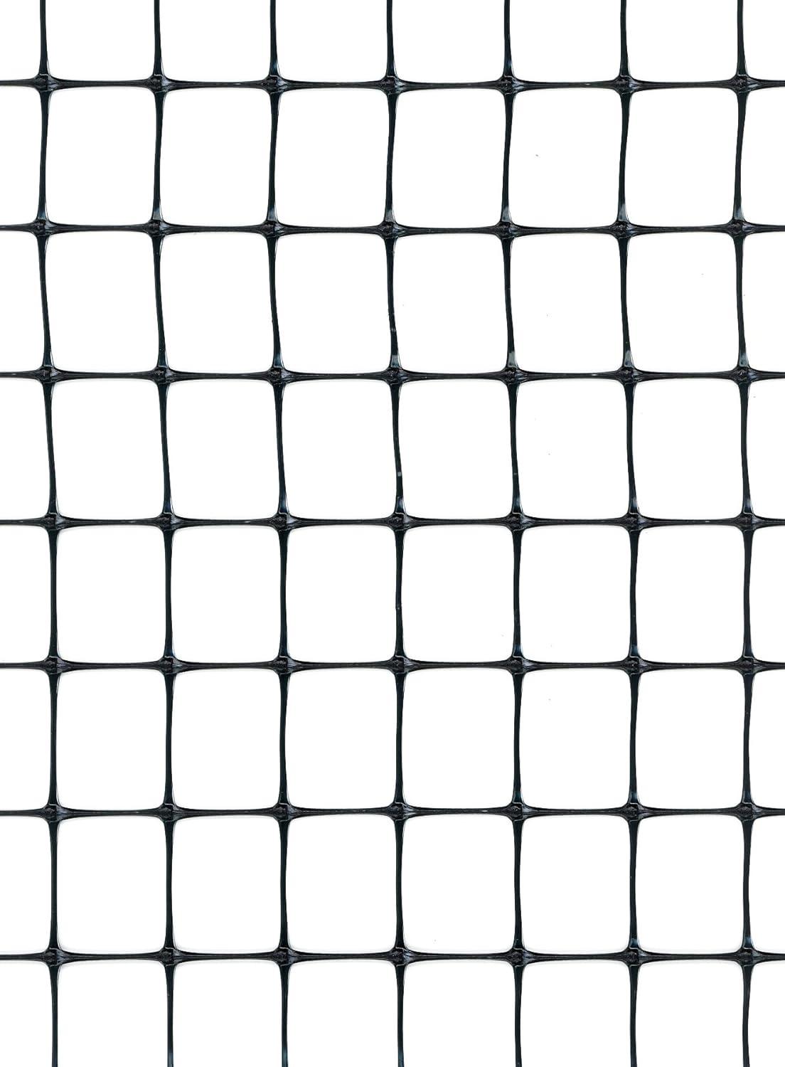 Tenax DIY Deer Fence Kit, 100-ft x 7-ft, Black, Extruded Mesh Rolled Fencing, with Stakes