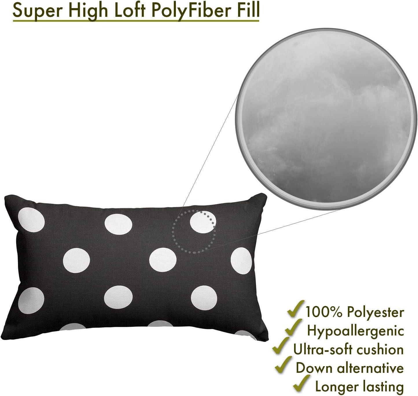 Majestic Home Goods Decorative Black Large Polka Dot Small Pillow