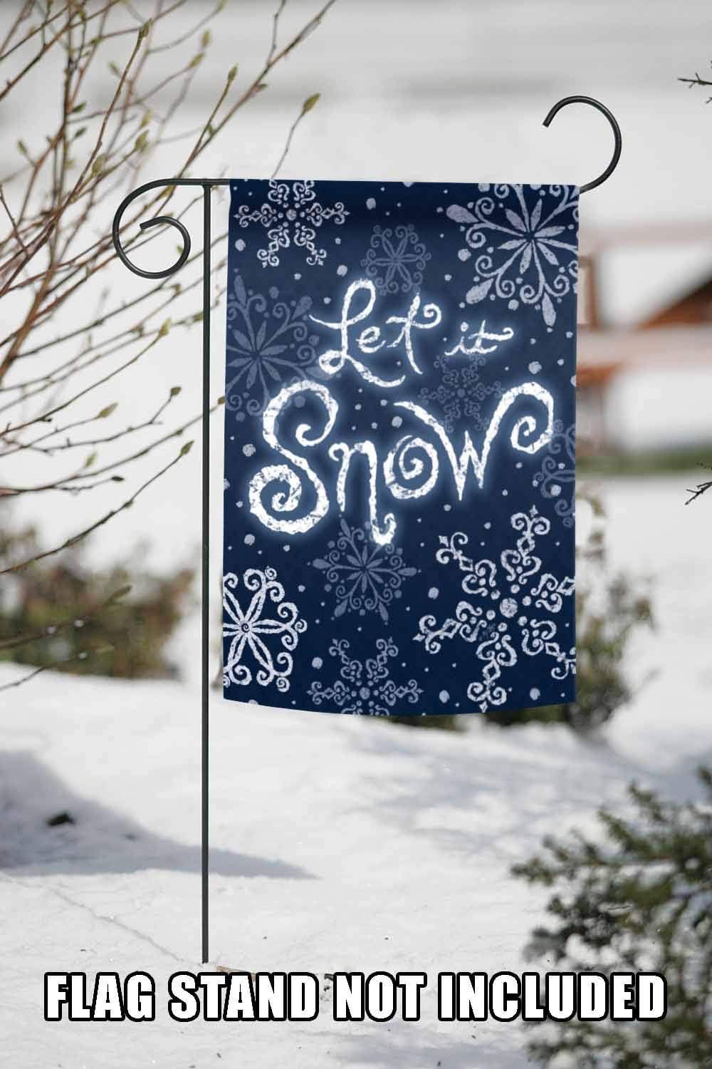 Toland Home Garden Let It Snow Winter Flag Double Sided 12x18 Inch