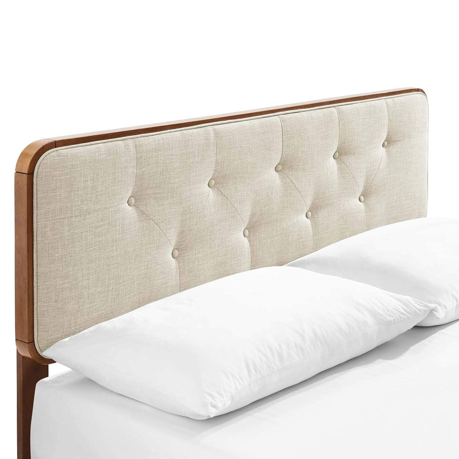 Bridgette Wood Platform Bed with Splayed Legs