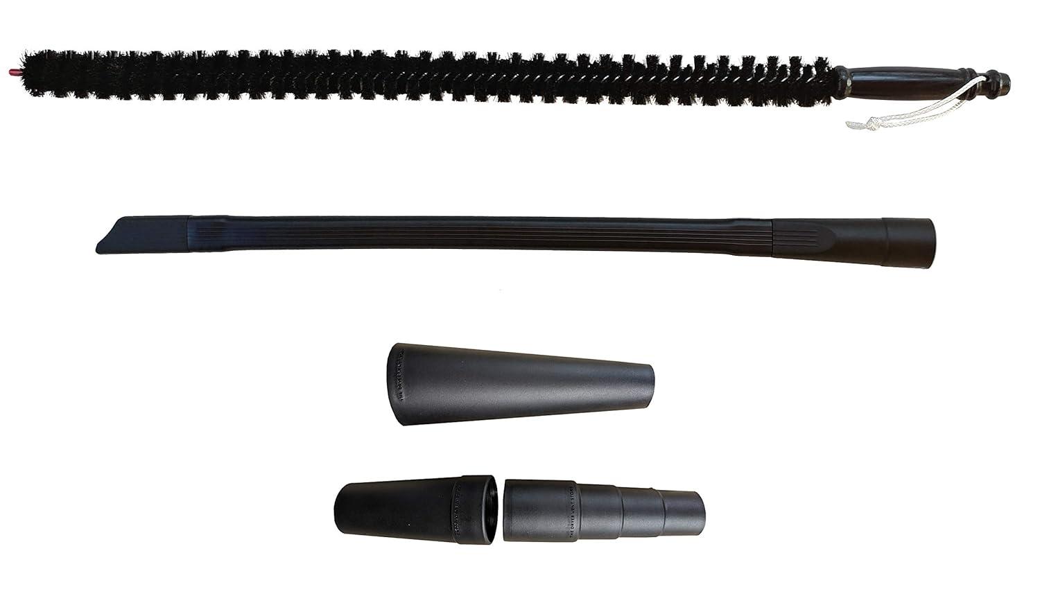 Vacuum Attachment for Dryer Vent, Crevice Cleaning Tool for Clothes Dryer with Lint Trap Brush and Flexible Hose. Duct Cleaner Kit. Designed by Dryer Vent Cleaning Technicians.