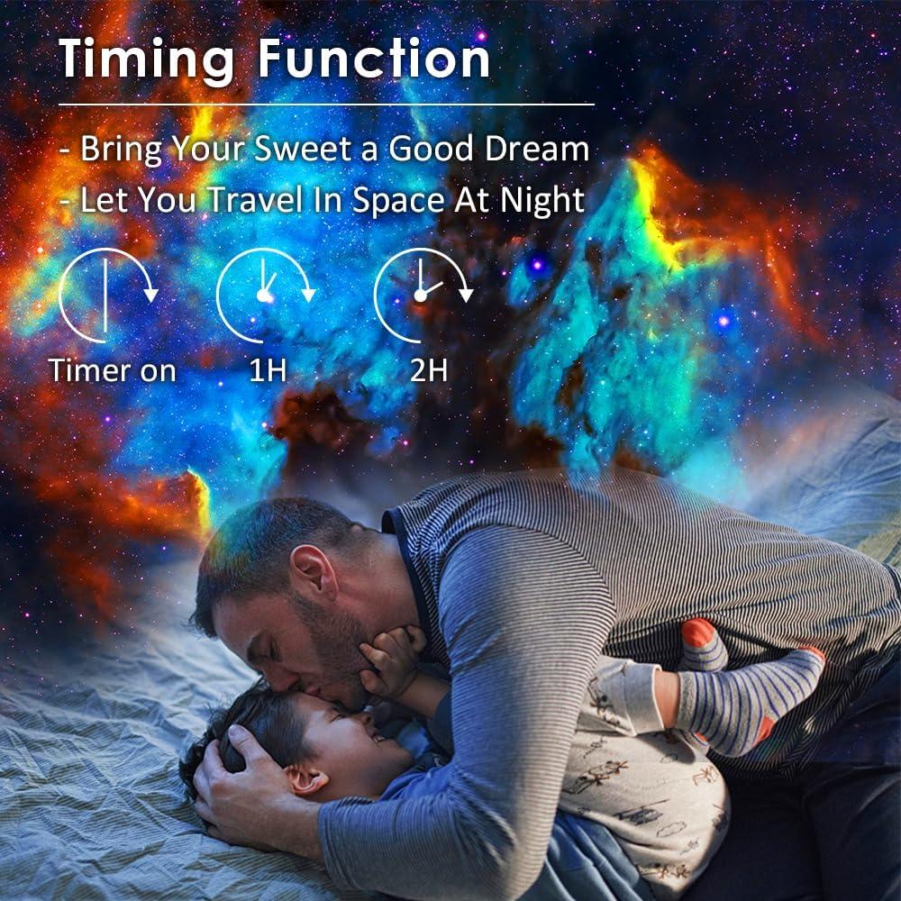 Planetarium Galaxy Star Projector for Bedroom Decor, 12 in 1 360° Rotating Nebula Projector Lamp, Timed Starry Night Light Projector for Kids,Home Theater, Ceiling, Room Decoration