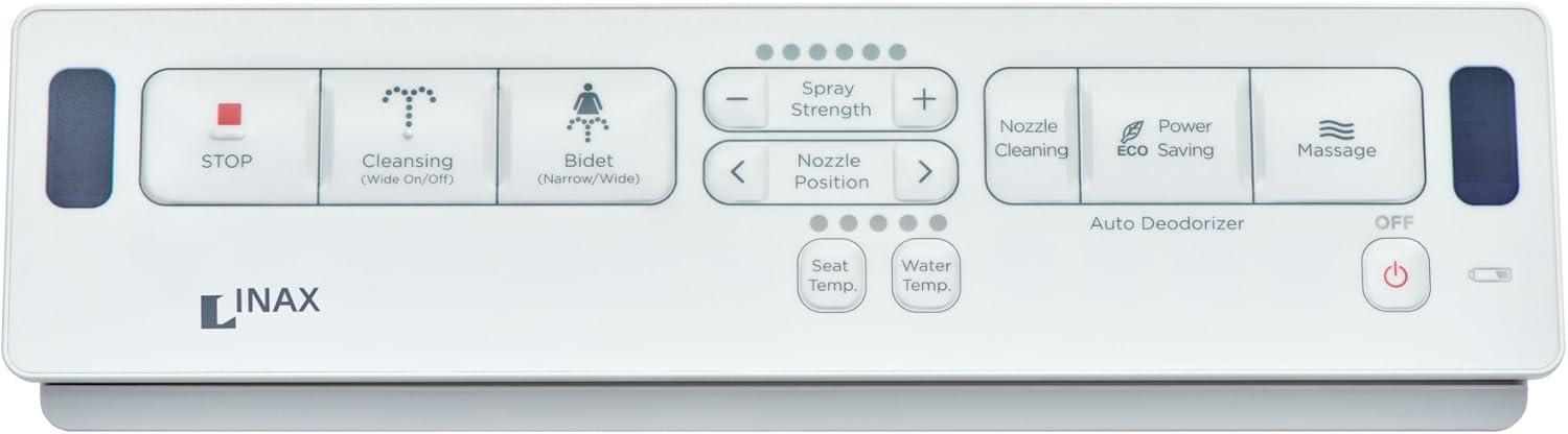 Canvas White Heated Shower Toilet Bidet Seat with Remote