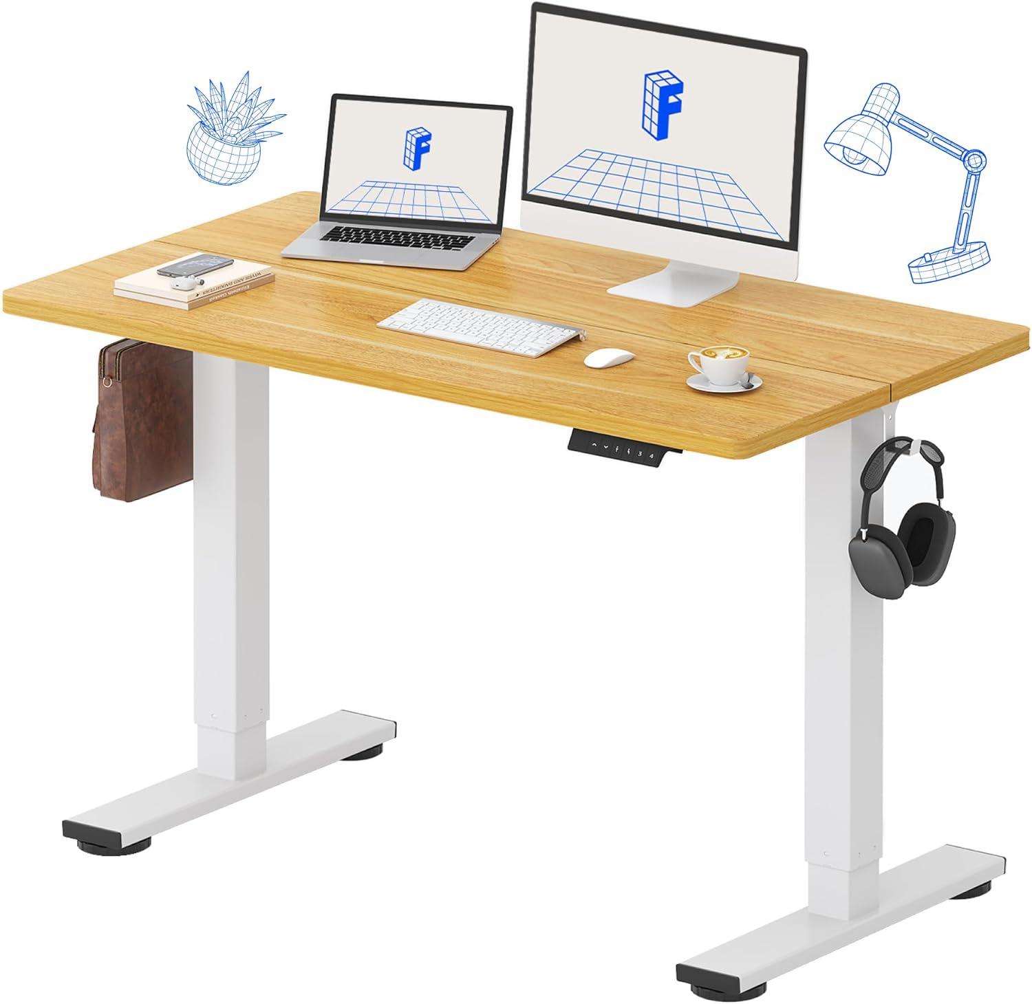 FLEXISPOT Standing Desk Adjustable Height with Whole Piece Desk Board 43 x 24