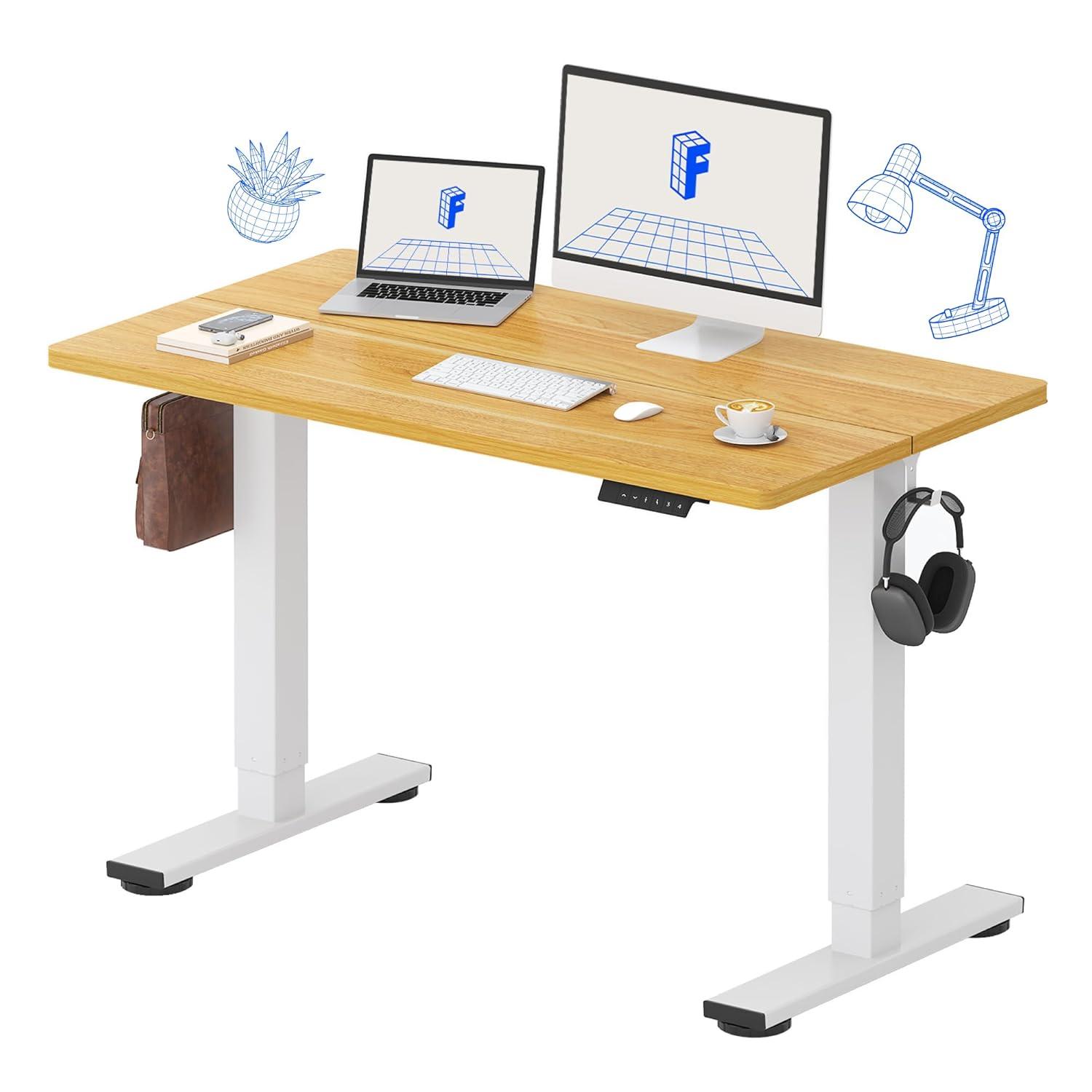 FLEXISPOT Standing Desk Adjustable Height with Whole Piece Desk Board 43 x 24