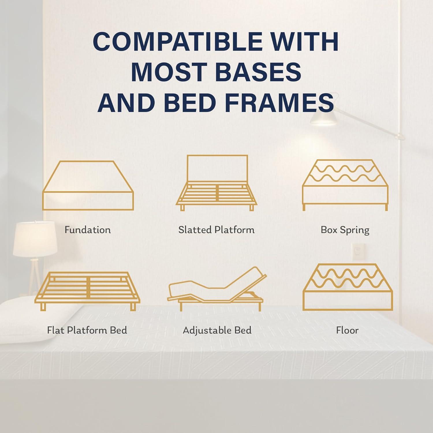 EGOHOME 12 Inch King Size Mattress, Copper Gel Cooling Memory Foam for Back Pain Relief, Therapeutic Bed in a Box, Foam Made in USA, CertiPUR-US Certified, 76x80x12 Black