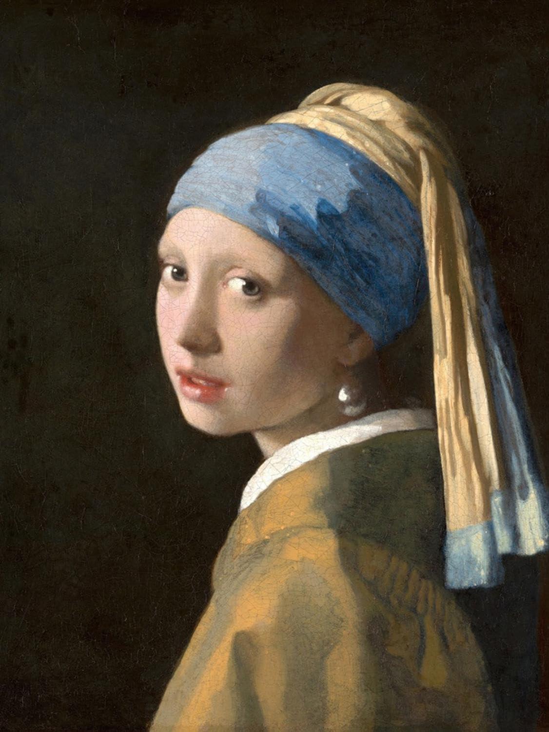 ART.COM Wall Art Print Girl with a Pearl Earring by Johannes Vermeer, 12" x 16"
