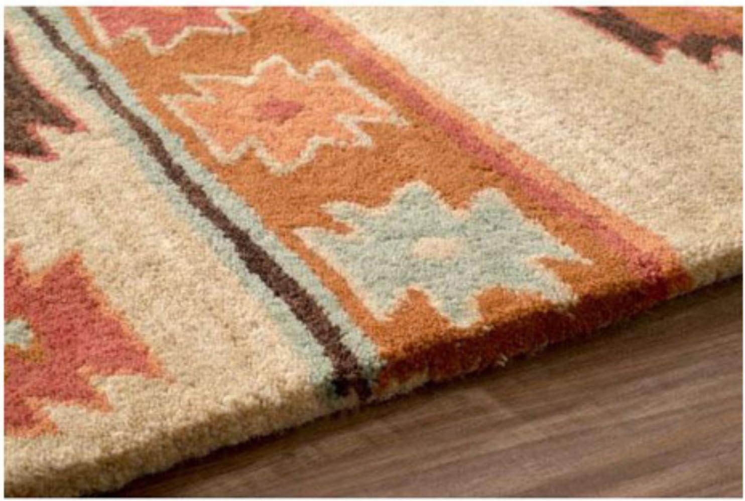 4'x6' Hand Tufted Shyla Area Rug Beige - nuLOOM: Wool, Bohemian Style, Medium Pile, Indoor Use