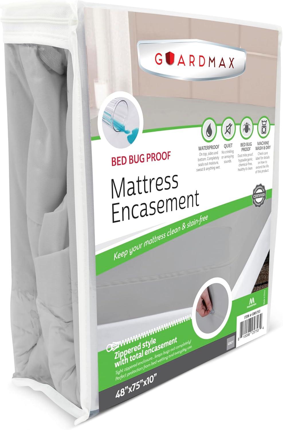 Guardmax Waterproof Mattress Protector Encasement with Zipper