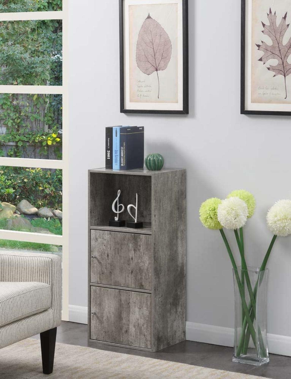 Convenience Concepts Xtra Storage 2 Door Cabinet with Shelf, Faux Birch