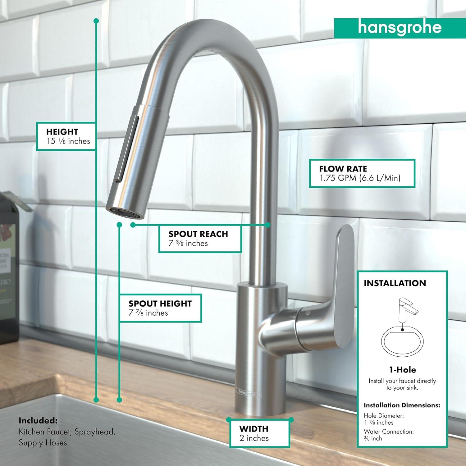 Focus Pull Down Single Handle Kitchen Faucet