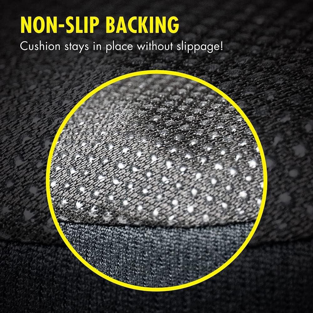 HEALTHMATE Comfy Gel Cushion Gel Seat Cushion for Long Sitting for Back, Sciatica and Tailbone Pain Relief, for Office Chair, Car, Wheelchair, Long Trips (Square)