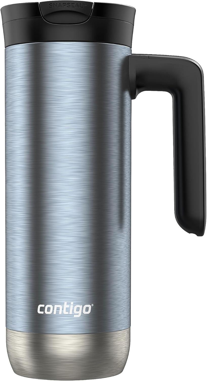 Contigo 20 oz Dark Ice Stainless Steel Travel Tumbler with Handle