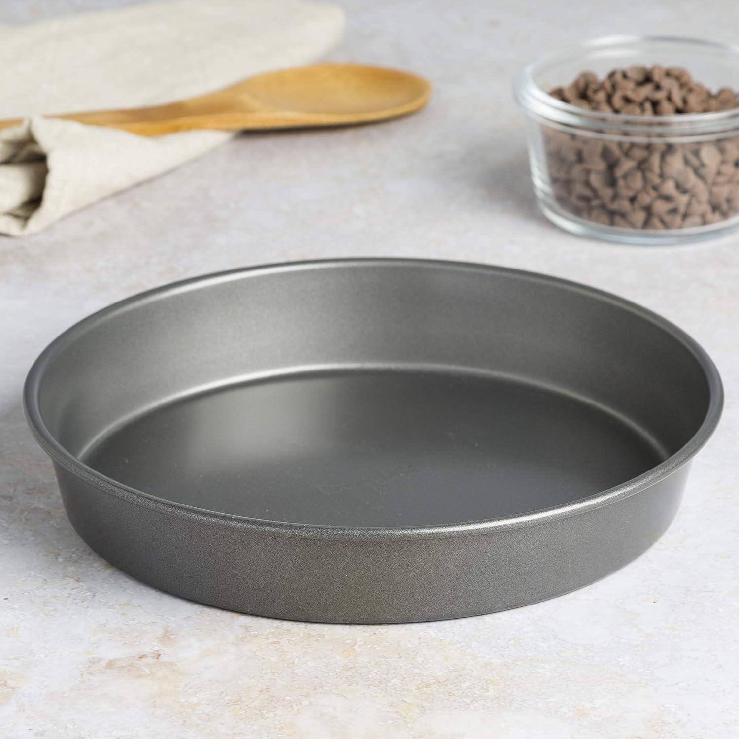 9-Inch Gray Non-Stick Carbon Steel Round Cake Pan