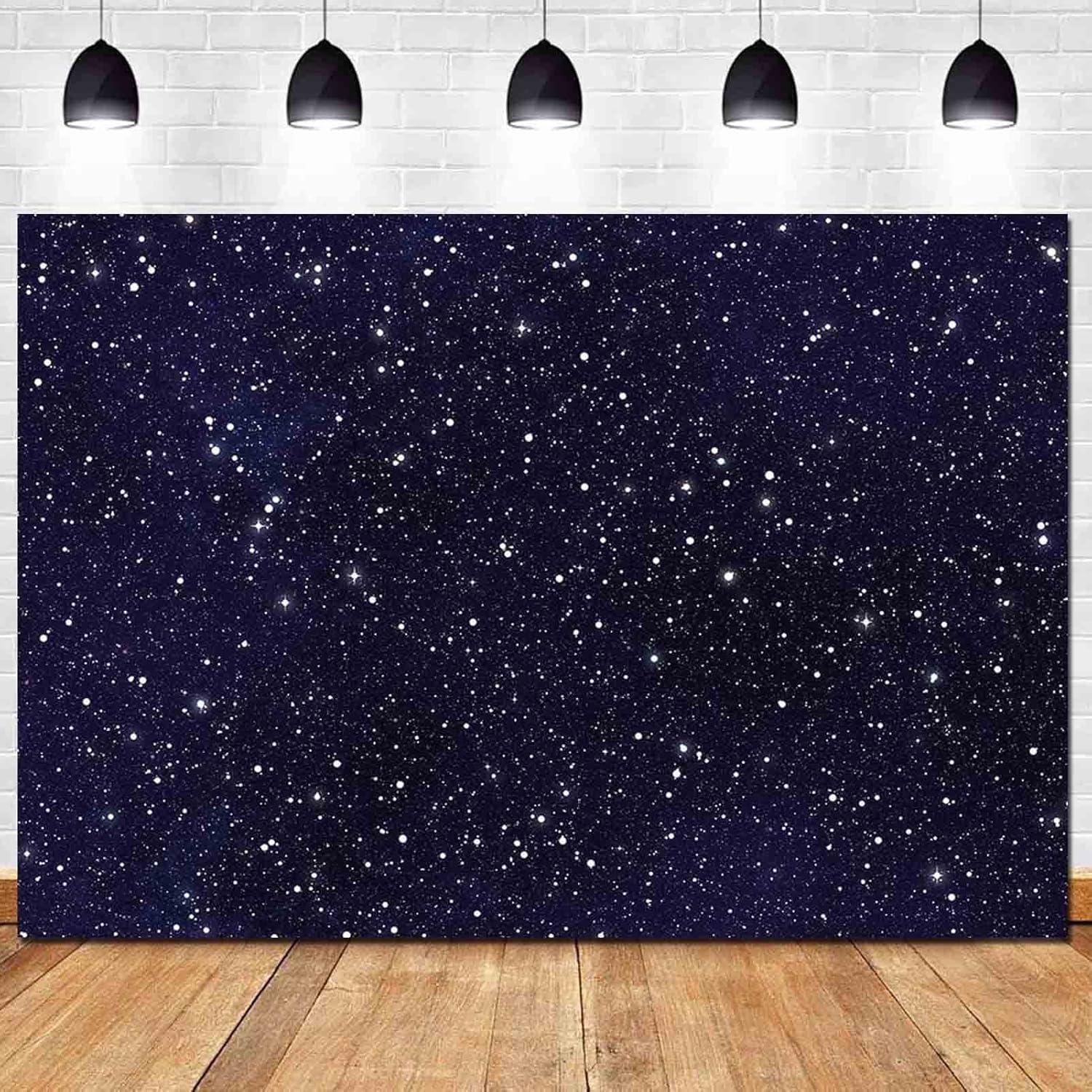 8x6FT Soft Fabric/Polyester Backdrop Night Sky Star Universe Space Starry Photo Background Boy or Girl Birthday