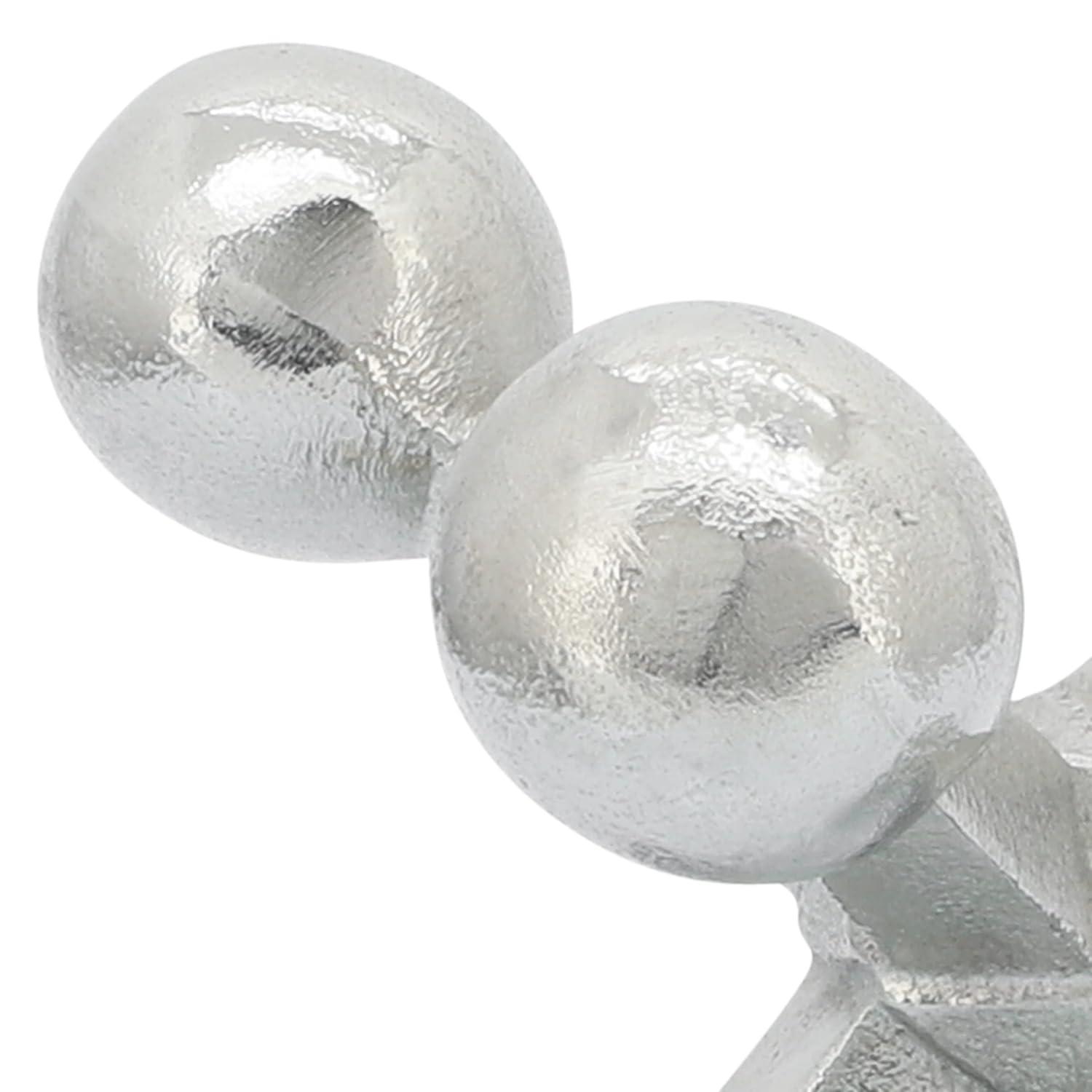 Sagebrook Home Creative Metal Jacks Sculpture for Room, Bedroom or Office Decor, Aluminum, Silver 7 L x 5 W x 5 H Inches