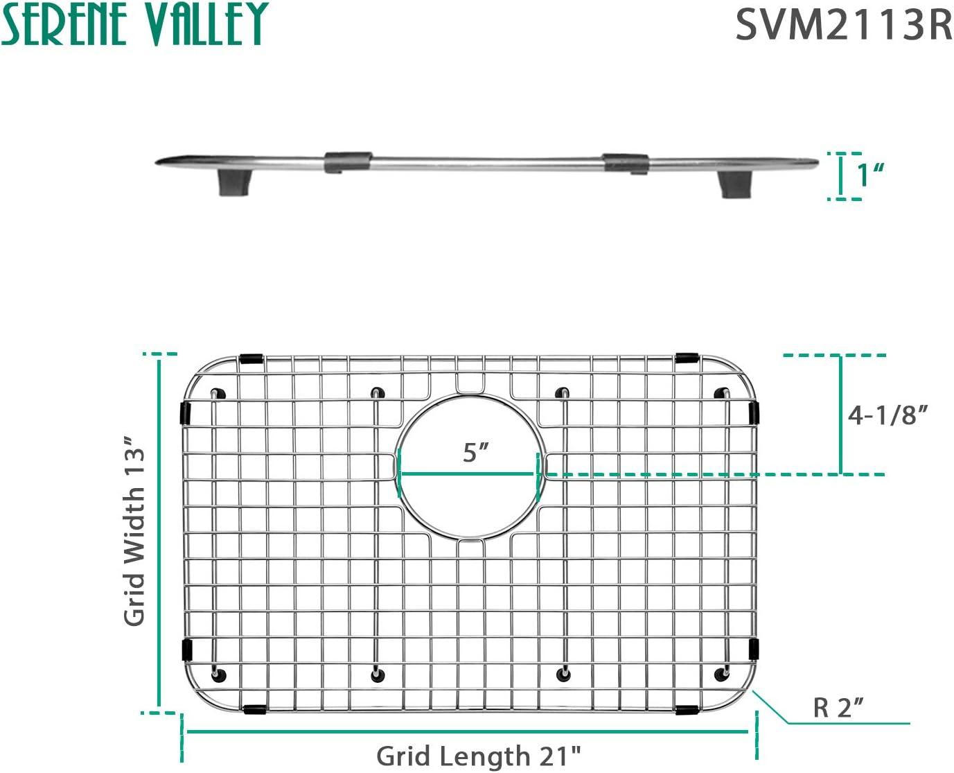 Heavy-Duty Stainless Steel Sink Grid with Rear Drain