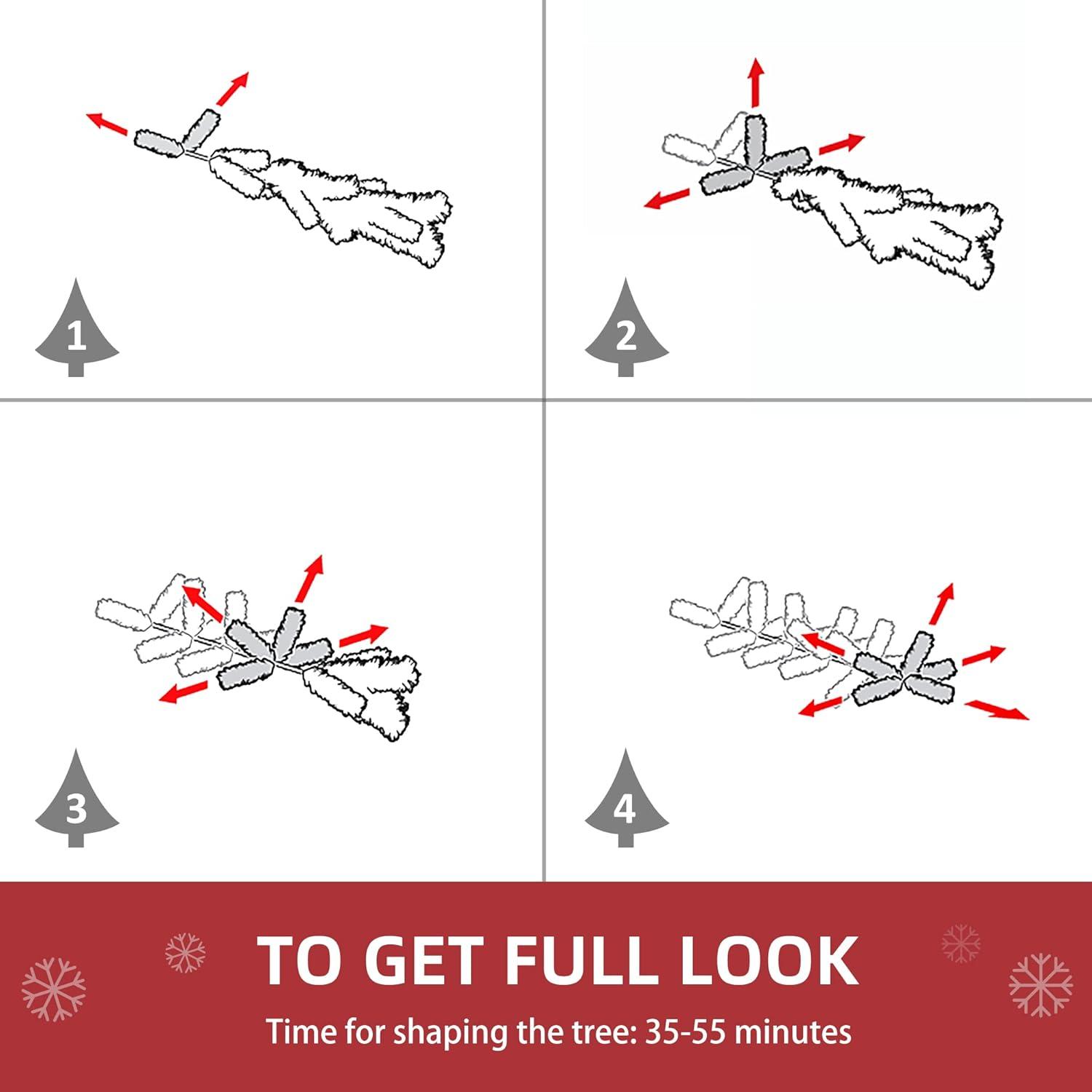 HOMCOM 7ft Unlit Spruce Artificial Christmas Tree with Realistic Branches and 1000 Tips, Pink