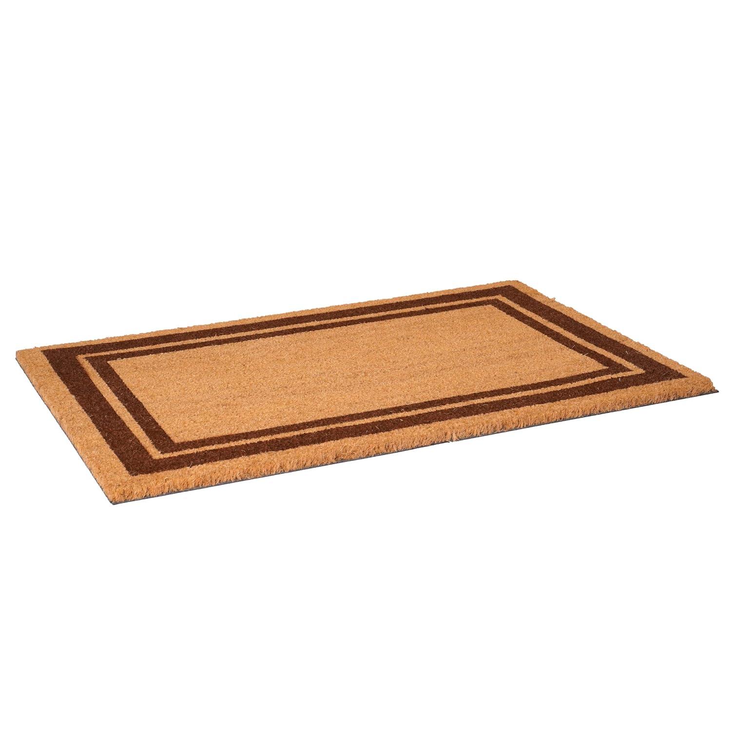 Calloway Mills Brown Border Outdoor Doormat 24" x 36"