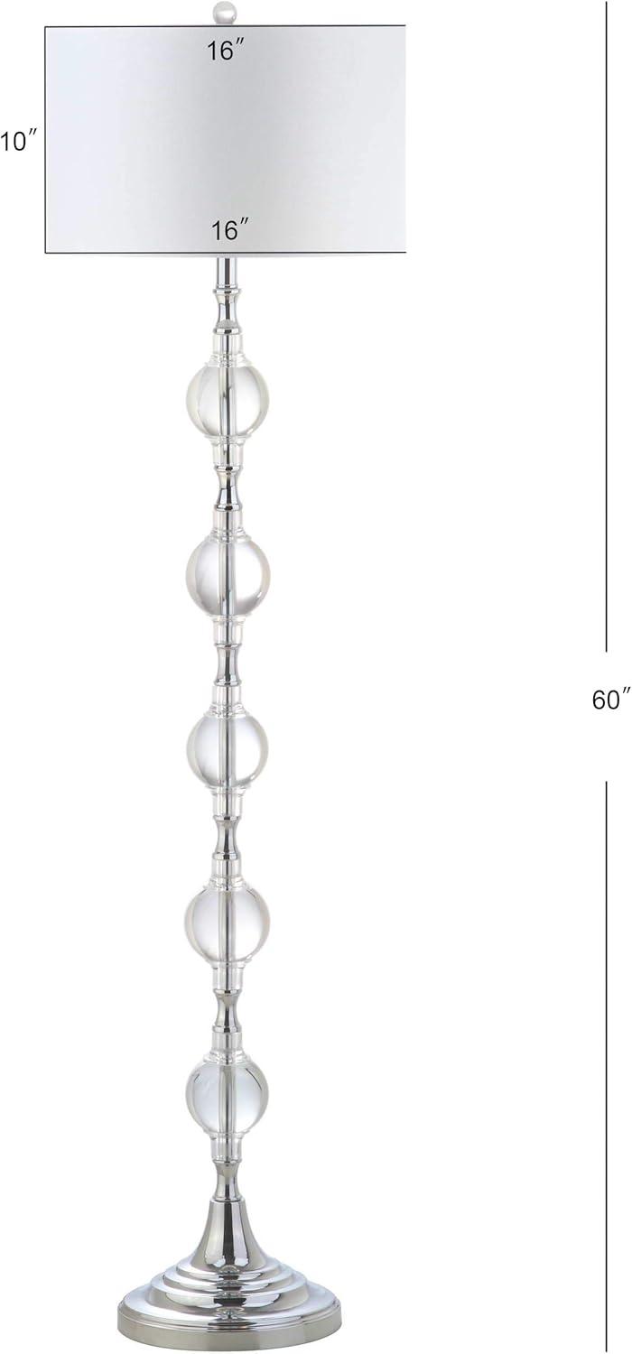 Safavieh Lucida 60 in. High Floor Lamp, Chrome/Clear