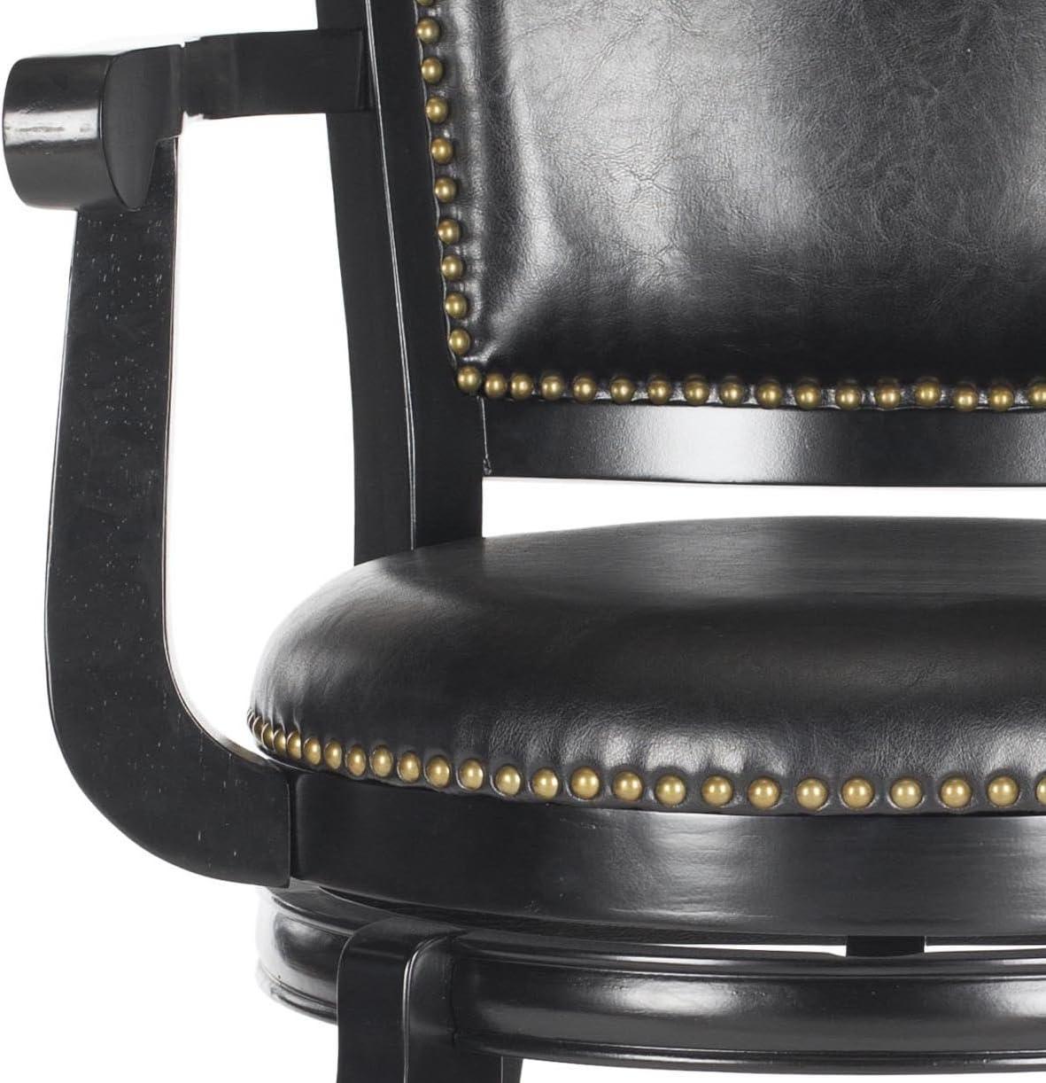 Gitano Swivel Bar Stool - Black - Safavieh