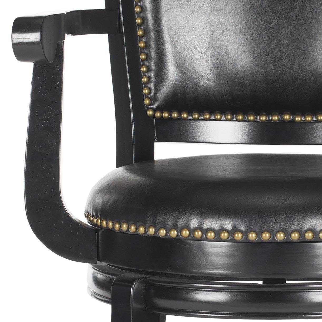 Gitano Swivel Bar Stool - FOX7009 - Black - Safavieh Couture