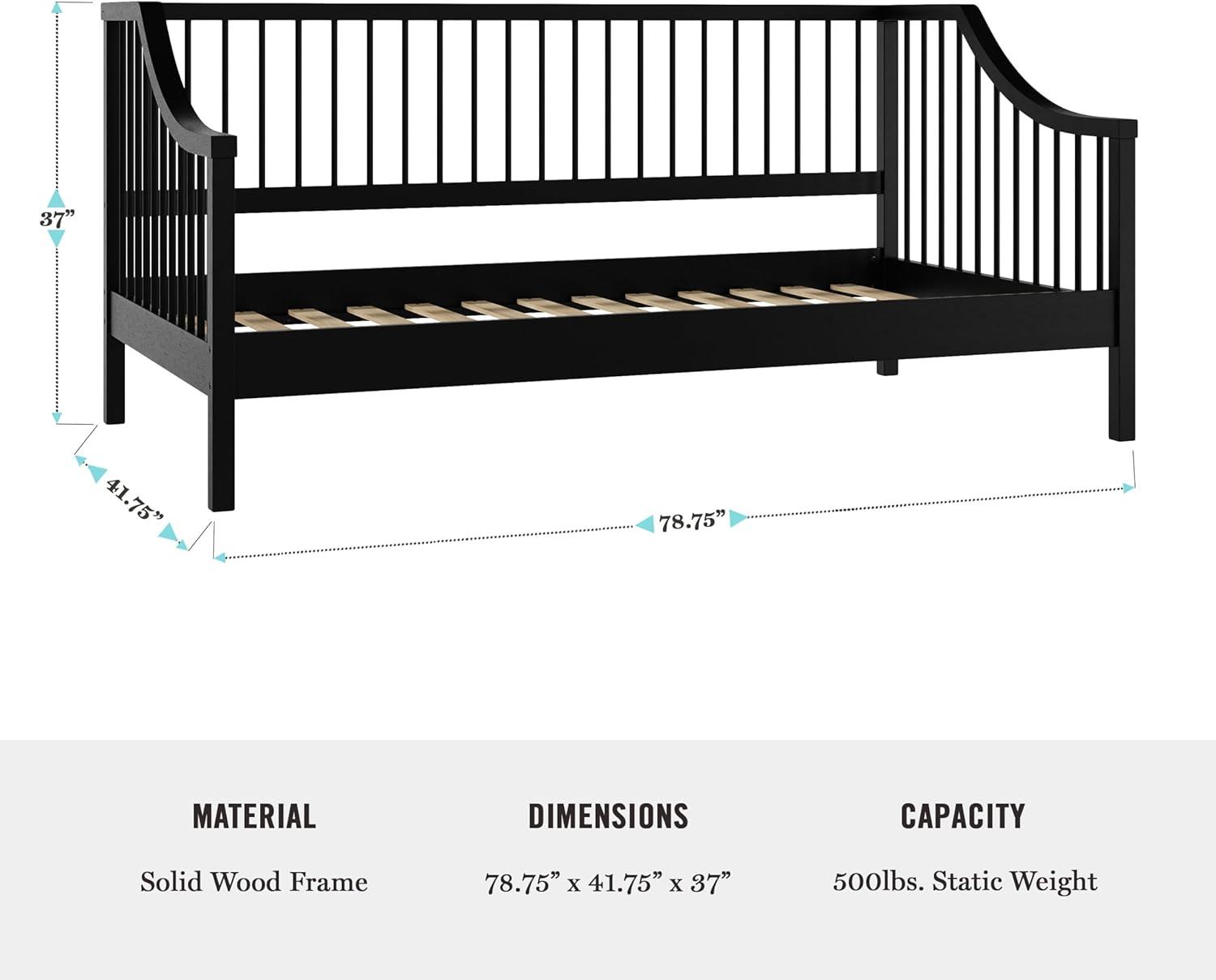 Martha Stewart Martha Stewart Neely Wooden Platform Daybed With Spindles And Wood Slat Foundation