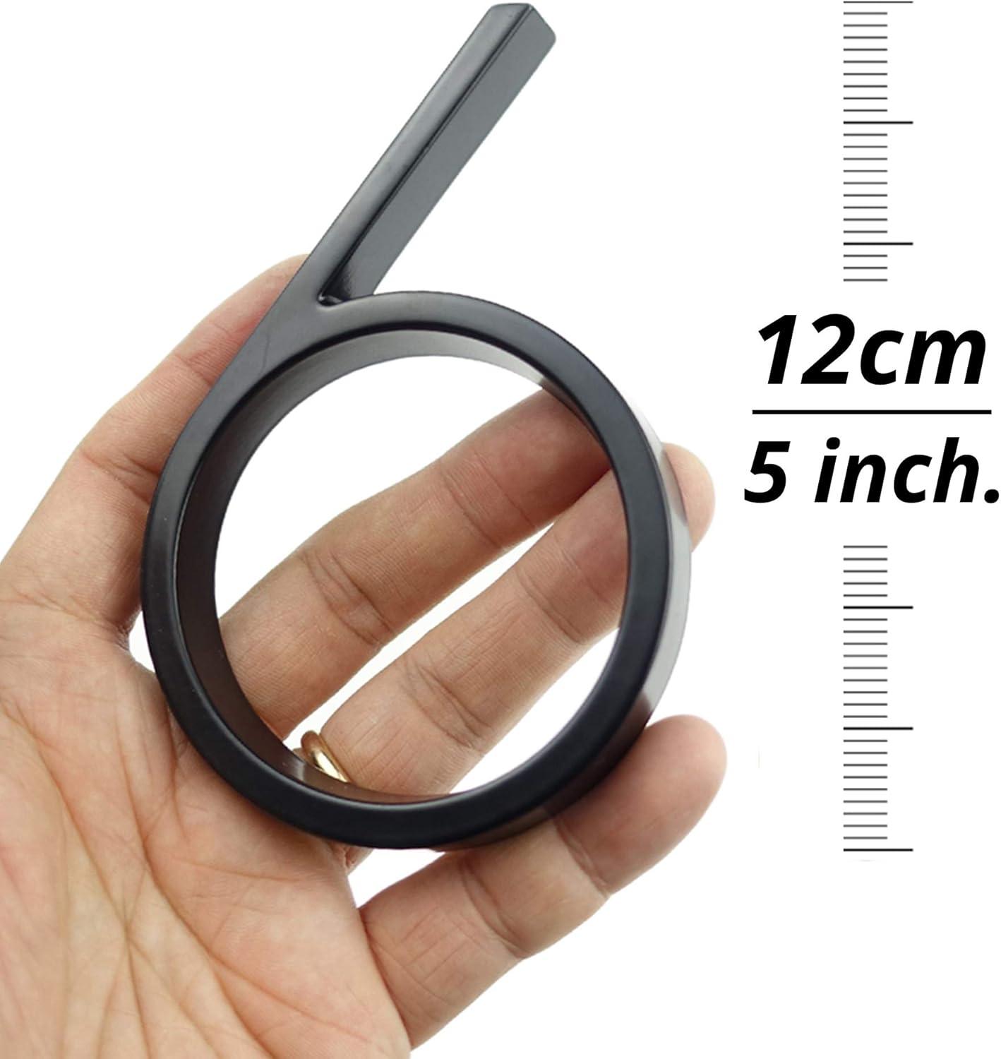 HASWARE 5Inch Black 5'' H Metal House Number