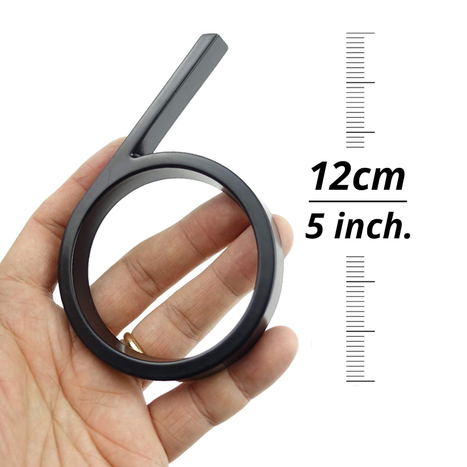 HASWARE 5Inch Black 5'' H Metal House Number