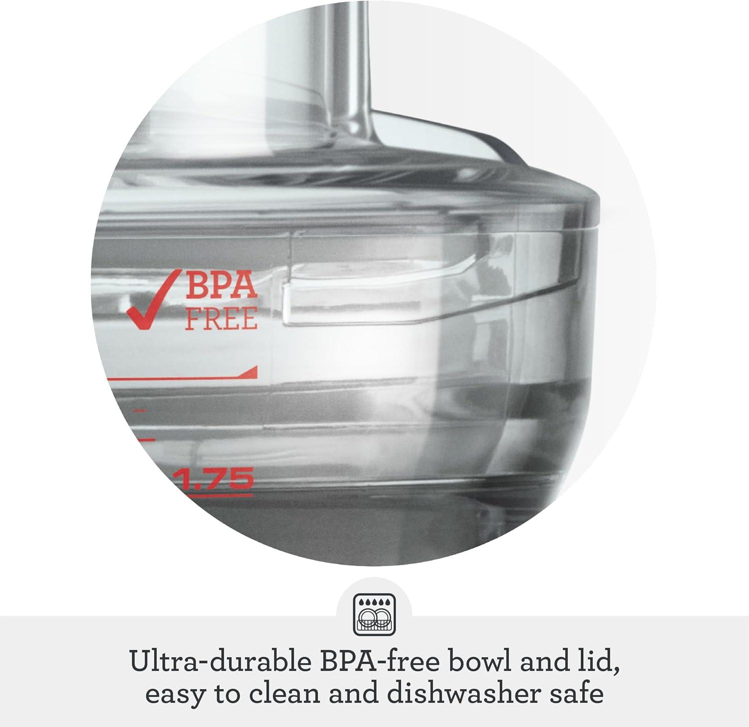 Breville Sous Chef 9 Cup Food Processor Brushed Stainless Steel: 625W, 2 Speeds, Dishwasher-Safe, Mini Kitchen Appliance