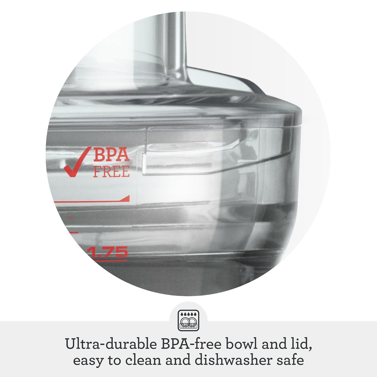 Breville Sous Chef 9 Cup Food Processor Brushed Stainless Steel: 625W, 2 Speeds, Dishwasher-Safe, Mini Kitchen Appliance