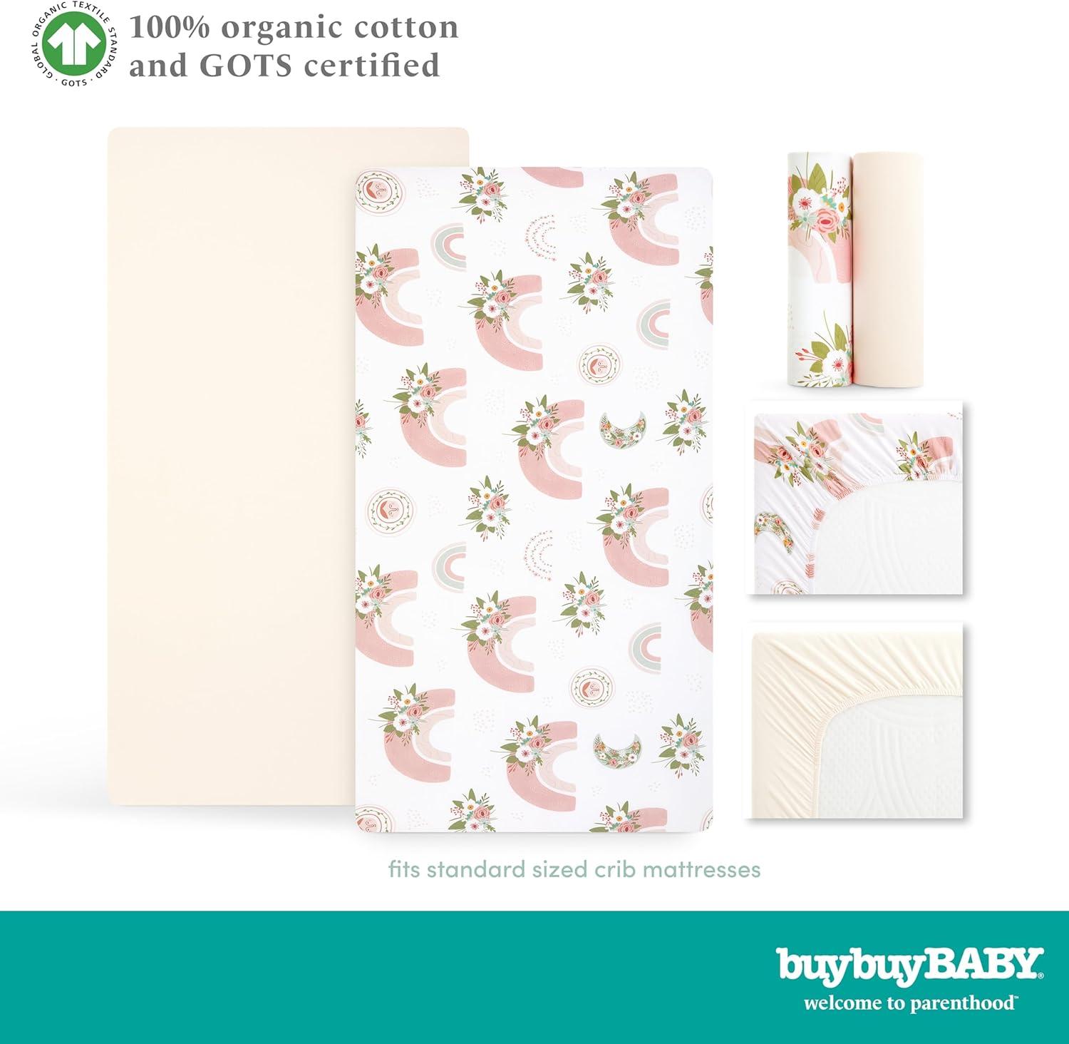 buybuy BABY by Evolur Zoo Love 2-Piece Sheet Set