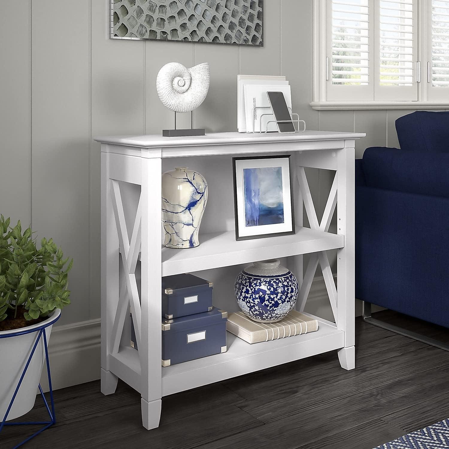 Key West Small 2 Shelf Bookcase in Pure White Oak - Engineered Wood