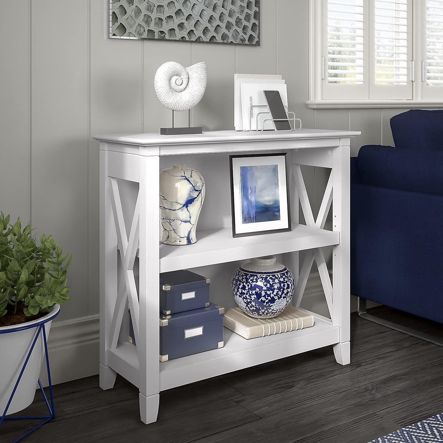 Key West Small 2 Shelf Bookcase in Pure White Oak - Engineered Wood