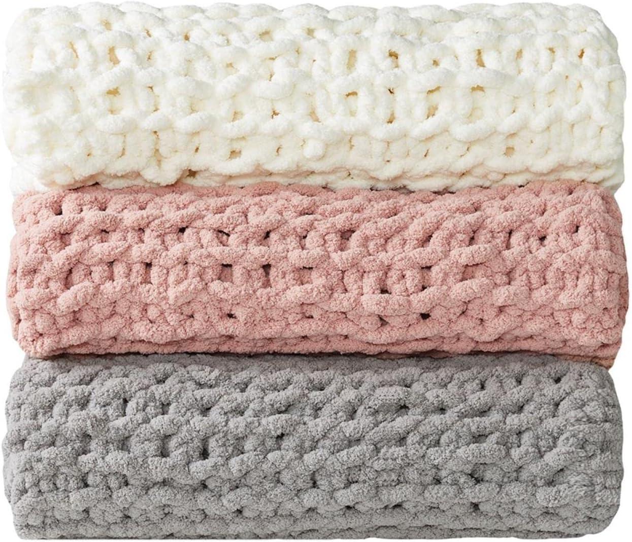 50"x60" Chenille Chunky Knit Throw Blanket - Madison Park