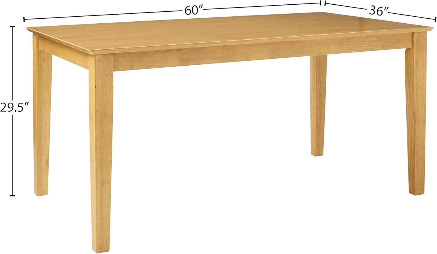 East West Furniture, Capri Rectangular Dining Table 36"x60" with Solid Wood Top In Cappuccino Finish