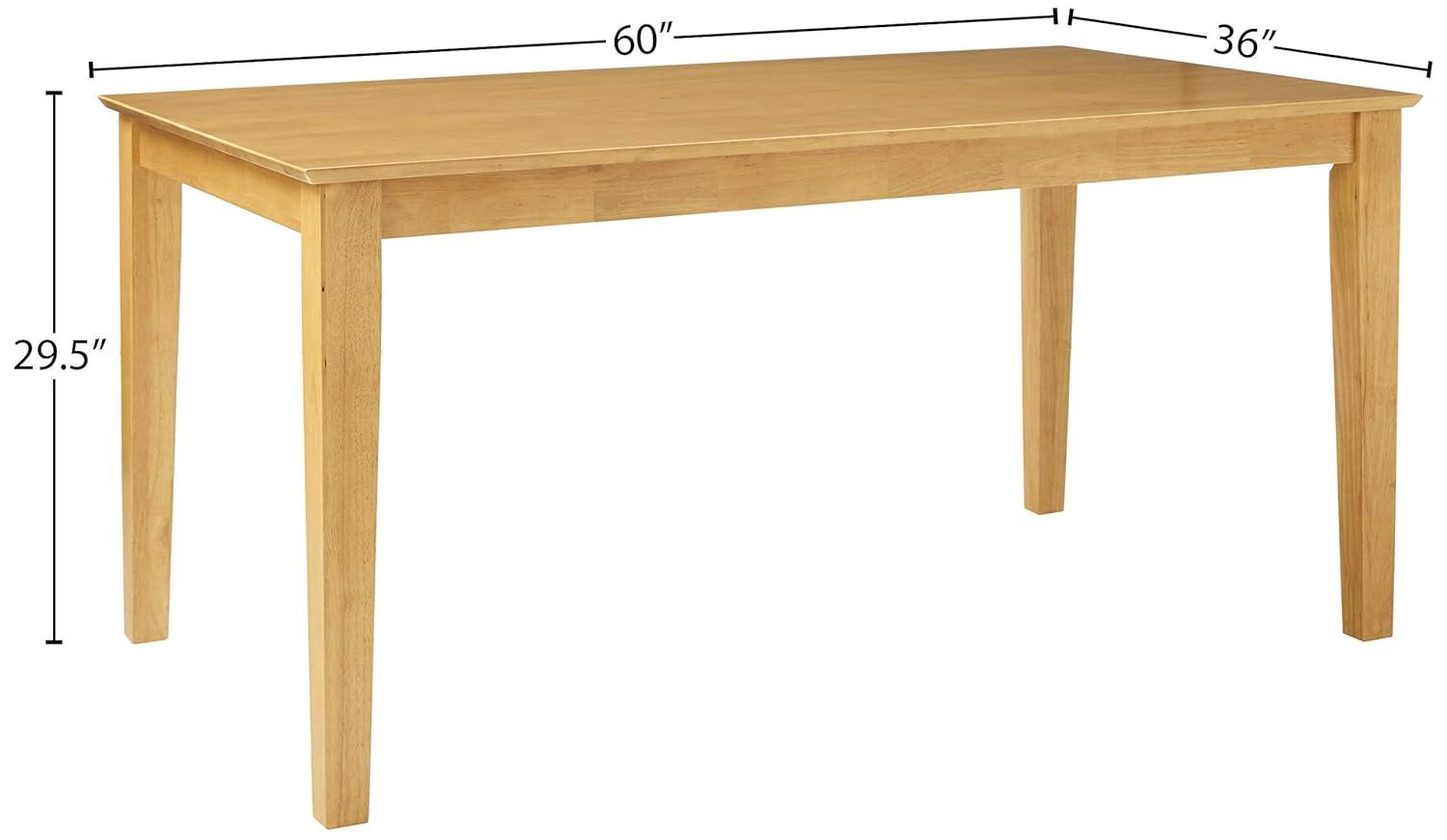 East West Furniture, Capri Rectangular Dining Table 36"x60" with Solid Wood Top In Cappuccino Finish