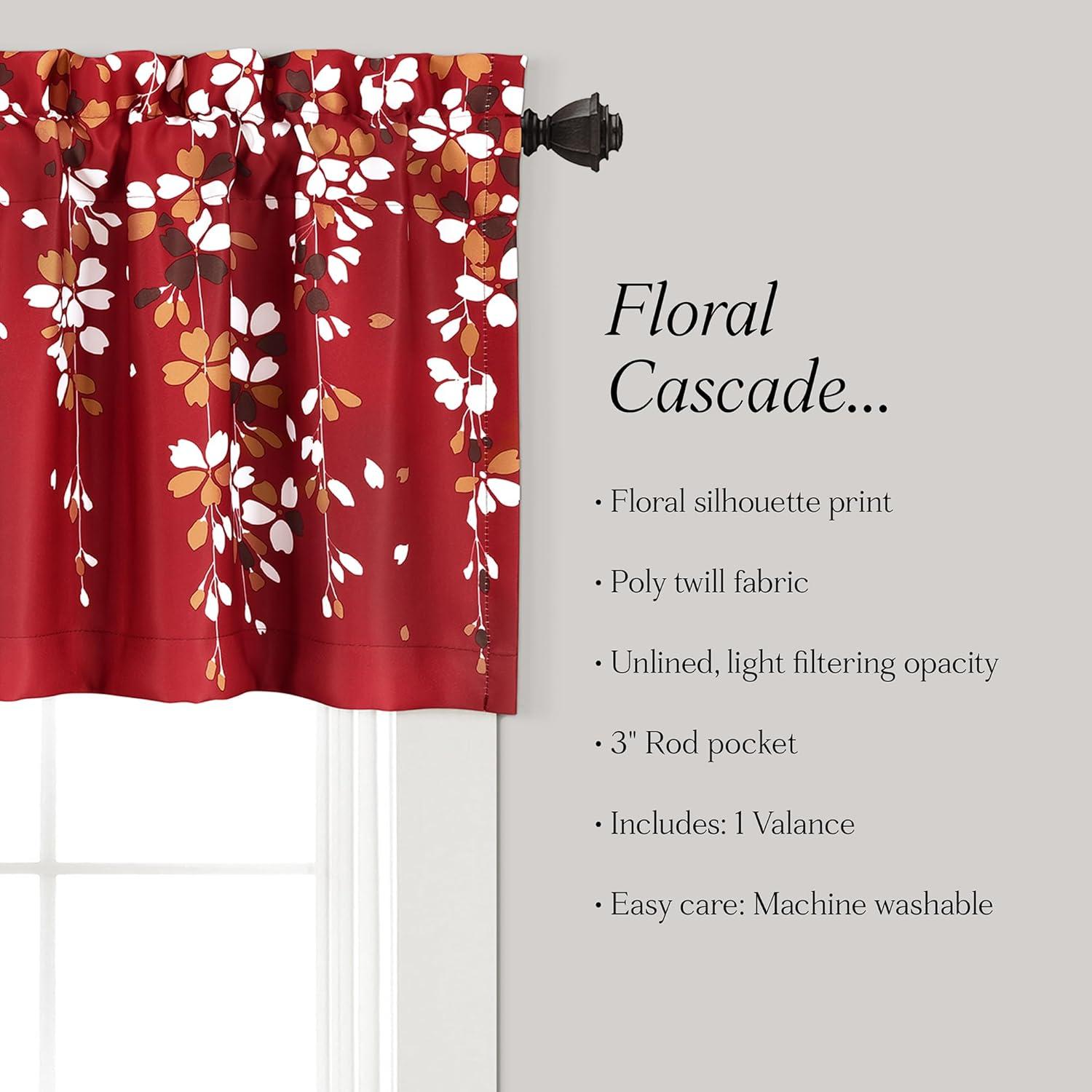 Lush Decor Floral Tailored 52'' W Window Valance