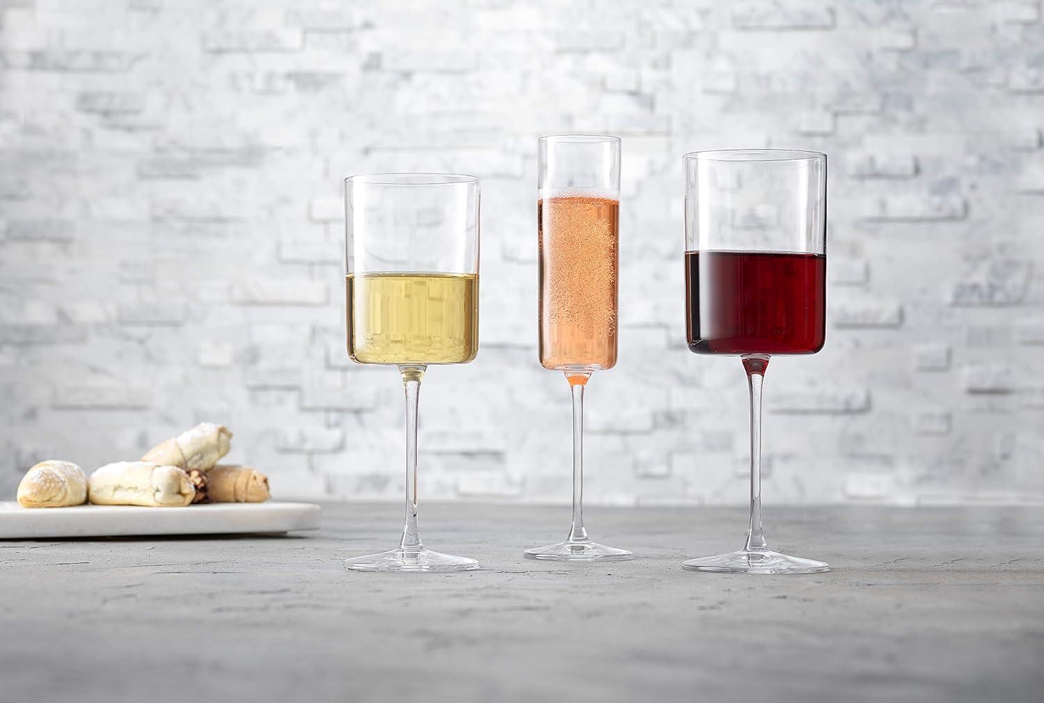 JoyJolt JoyJolt Claire Champagne Glass Flutes, 5.7oz (Set of 2)