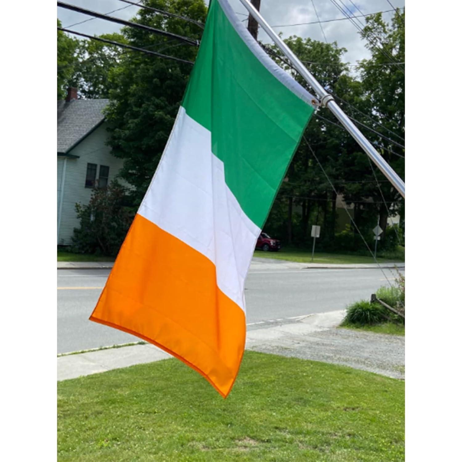 TOPFLAGS Ireland Irish Flag 12x18 Outdoor,Heavy Duty Sewn Stripes Irish Country Flags Vivid Color Fade-resistant for Outside
